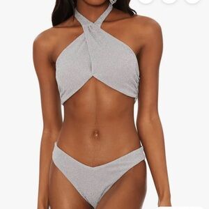 Beach Riot Glittery Gray Bikini